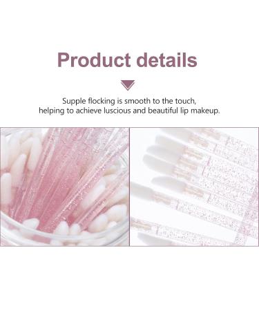 100pcs Silicone Lip Brushes - Disposable Makeup Applicators & Eyeshadow Tools | Luster Pink Soft Flocking Kit - Buy Online on GoSupps.com