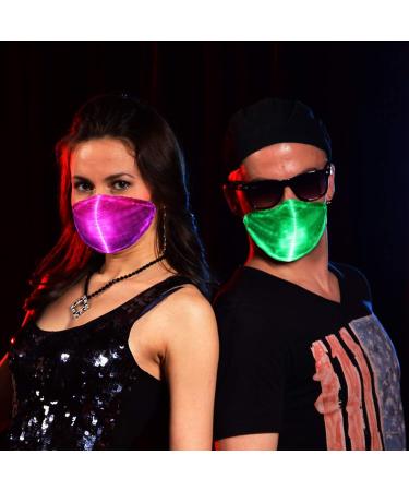 LED Light Up Face Mask - Cool Luminous Glowing Costume for Rave Party Festival & Dance Gifts - Buy Online on GoSupps.com