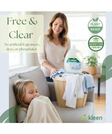 Biokleen Free & Clear Natural Liquid Laundry Detergent - Plant-Based & Unscented - 300 Loads - Buy Online on GoSupps.com