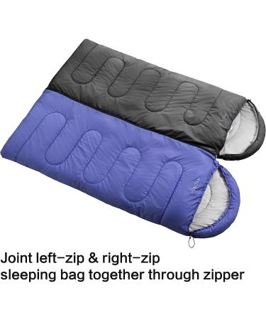 RYONGII Sleeping Bag 32 for Adults & Teens - 4 Seasons Portable Lightweight Waterproof Youth for Indoor & Outdoor Activities - Dark Grey/Left Zip - Buy Online on GoSupps.com