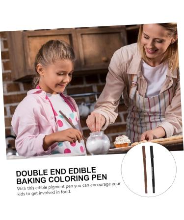 BRIGHTFUFU 2pcs Baking Pen Point Edible Baking Ink Pens Coloring Food Markers Food Coloring Pens Dual Plastic - Buy Online on GoSupps.com