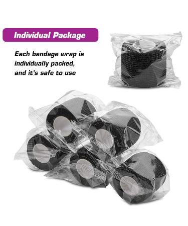 Self Adhesive Bandage - YONGDA 6pcs 2in x 5 Yards Black Cohesive Elastic Wrap for Athletic First Aid - Breathable & Self Adherent - Buy Online on GoSupps.com