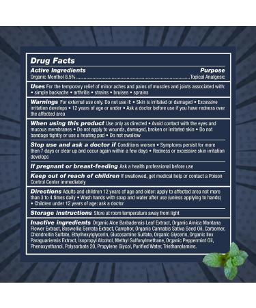 MUJO Extra Oomph Quick Pain Relief Roll-On Gel + Organic Menthol + ICY Muscle Relief + Fast-Acting Menthol + Aloe + Arnica for Joint and Back Aches 3 fl oz - Buy Online on GoSupps.com