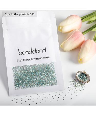 Buy Beadsland 1440 Pieces Flat Back Rhinestones - Light Green Nail Crystals (SS3 1.3-1.4mm) for Stunning Nail Art - International Shipping Available - Buy Online on GoSupps.com