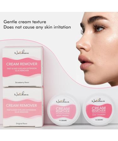 Eyelash Extension Remover 10g - Low Irritation Cream for Easy Lash Extension Dissolving - Fast & Effective Strawberry Formula - Buy Online on GoSupps.com