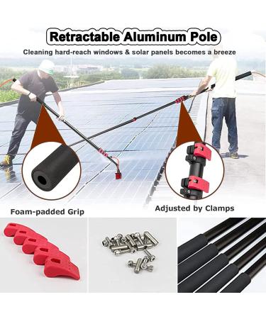 Water Fed Pole Kit 20-39ft Length Water Fed Brush Cleaning System 3-in-1 Aluminum Outdoor Window Cleaner Hose Cleaning Tool for Window Glass Extendable Cleaner Conservatory 55cmbrush-39FT/12M 39FT/12M 55cmbrush - Buy Online on GoSupps.com