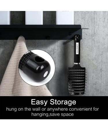 Professional Vented Hair Brush - Fast Drying & Detangling Barber Tool (Black) - Buy Online on GoSupps.com