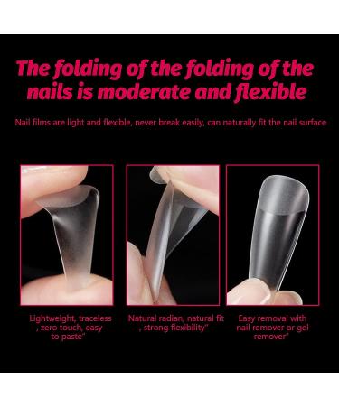 500pcs Short Coffin Fake Nails - Soft Gel Full Cover Nail Tips for Salons and DIY Nail Art - 12 Sizes - Buy Online on GoSupps.com