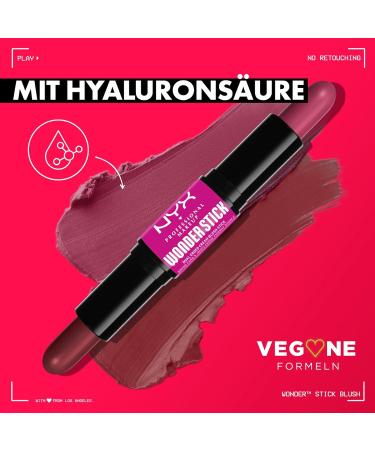 NYX Professional Makeup Wonder Stick - Deep Magenta + Ginger | Vegan Moisturizing Hyaluronic Acid | 1 Pack - Buy Online on GoSupps.com