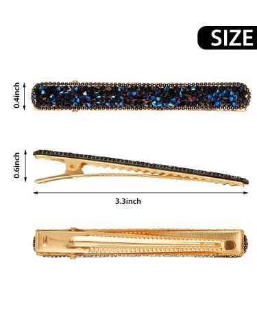 8-Piece Rhinestone Hair Clips - Crystal Alligator Hair Pins for Women and Girls - Buy Online on GoSupps.com