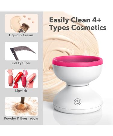 Electric Makeup Brush Cleaner Machine - Alyfini Tool for Beauty Foundation, Contour, Eyeshadow Brushes - Pink - Buy Online on GoSupps.com