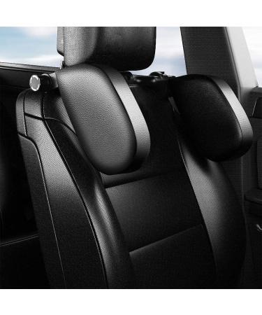 LATIT Car Seat Headrest Pillow Premium Car Head Support Detachable Head Neck Support Adjustable Travel Sleeping Cushion for Kids Adults - Black (UPGRADE)