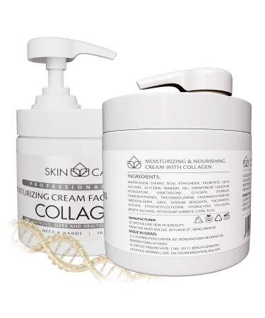 Buy 3-in-1 Collagen Moisturizing Cream for Face Neck & Hands - All Skin Types - 16.9 fl. oz - Daily Hydration & Absorption - Buy Online on GoSupps.com