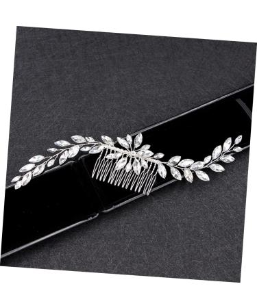Housoutil Wedding Hair Barrette Rhinestone Headpiece Wedding Hair Clip Bridal Headpiece Bride Hair Clip Leaf Hair Pin Rhinestone Hair Accessories Hair Barrettes Miss Horse Eye Comb - Buy Online on GoSupps.com