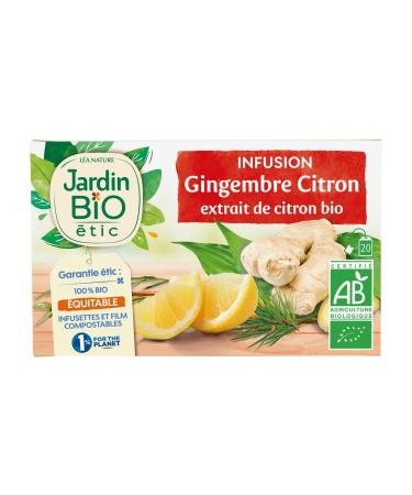 Jardin BiO tic - Infusion Gingembre Citron Gingembre 20 Unit (Lot de 1)