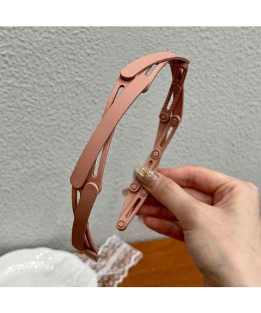 Skinny Headbands for Women | Retractable Women Hairbands Folding Design | No Slip Face Wash Headband Adjustable Women Spa Headband for Women Girls Little Kids Pink - Buy Online on GoSupps.com