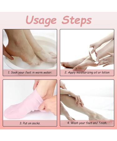 KASESSS 1 Set Silicone Hand and Foot Moisturiser Socks Moisturising Socks for Women Spa Moisturising Gloves and Socks Reusable Moisture Socks Soft Foot Cream Socks for Softening Rough Skin - Buy Online on GoSupps.com