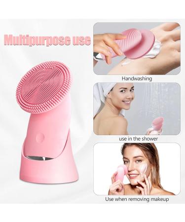 Rechargeable Silicone Facial Cleansing Brush - Waterproof 5 Strengths Perfect for Deep Cleaning & Exfoliating - Ideal Gift for Women - Pink - Buy Online on GoSupps.com