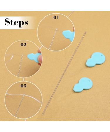 38 Pcs Beading Needles Set 4 Sizes Big Eye Beading Needles 5 Sizes Long Straight Beading Needles Seed Bead Needles with Threader and Needle Bottle for Bracelets and Jewelry Making - Buy Online on GoSupps.com