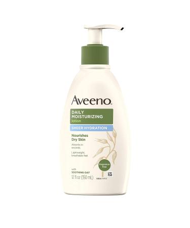 Aveeno Daily Moisturizing Lotion 12 fl oz - Sheer Hydration & Fragrance Free | Active Naturals - Buy Online on GoSupps.com