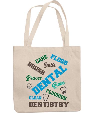 Dentistry. Dental Care Reusable Tote Bag Tote Bag For Male Or Female Dentist Oral Hygienist Orthodontist Periodontist Doctor Teeth Surgeon Medical Assistant Men And Women Dentists