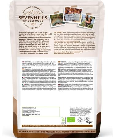 Sevenhills Wholefoods Organic Japanese Matcha Green Tea Capsules - 120 Count (1000mg per dose) | 60 Days Supply | Pack of 1 - Buy Online on GoSupps.com