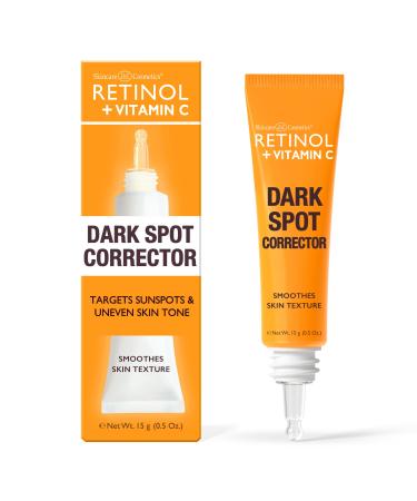 Retinol + Vitamin C Dark Spot Corrector Serum - Spotless Radiance Evens Skin Tone Targets Sun Damage & Dark Spots Enhances Luminosity with Vitamin B3 Niacinamide & Retinol - 0.5 Oz