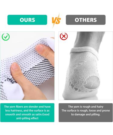 Shop Functional Socks for Neuropathy Toeless Compression & Ankle Support (White Large/X-Large) | Soothe Foot Pain - Buy Online on GoSupps.com
