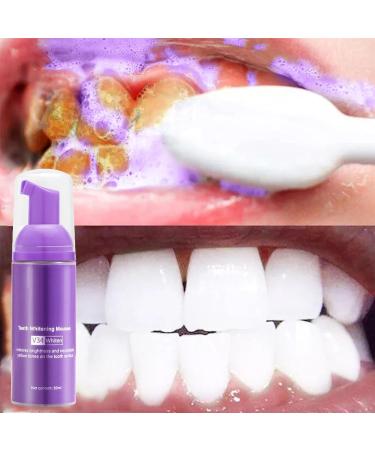 GFOUK Oral Crystal Cleansing Mousse - Purple Color Corrector Toothpaste for Fresh Breath Deep Cleaning (2PCs) - Buy Online on GoSupps.com