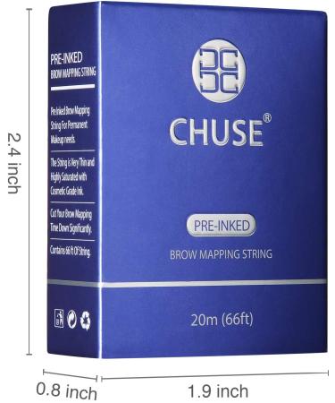 CHUSE Brow Mapping String for Microblading - Pre-Inked Bamboo Charcoal Thread - 66ft (20m) - Buy Online on GoSupps.com