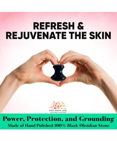 Shop THIS HIPPIE GIRL Gua Sha Mushroom Set - Obsidian Stone Facial Toning & Jaw Sculpting Tools for Radiant Skin | International Shipping Available - Buy Online on GoSupps.com