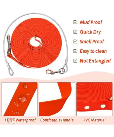 Waterproof Drag Line for Dogs - Chew-Proof Tie-Out Line (3-30m) | Robust Orange Dog Leash (10m) | Perfect for Large & Small Breeds - Buy Online on GoSupps.com