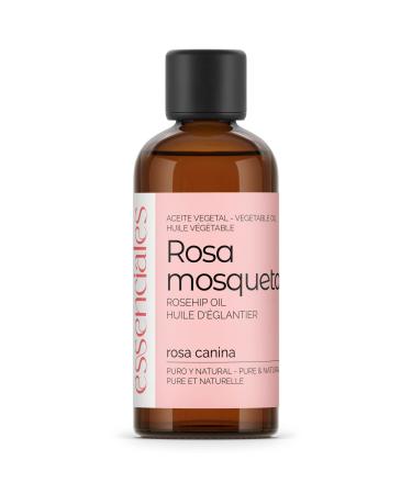 Essenciales Essenciales - Organic Rosehip (Rosa canina) Vegetable Oil 100 ml | 100% Pure and Natural - First Cold Pressed - Certified Organic and Ecological