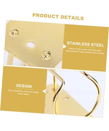 Housoutil Clipper Stand Beard Holder Barber Clippers Professional Hair Scissor Holder Hair Clipper Hair Trimmer Holder Barber Clipper Holder Fader Gem Stainless Steel 12.5x6cm Gloden - Buy Online on GoSupps.com