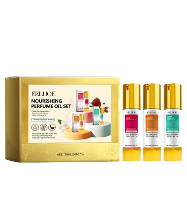 Women's Fresh and Charming Perfume Set -150ml (50ml X 3) 100% Plant Ingredients Lasting Fragrance Suitable for All Occasions