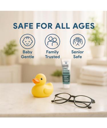 Menthol and Zinc Oxide Cream Paste - 3 Pack - 4 oz of Skin Protectant for Healing and Discomfort - Kid and Adult Barrier Cream for Incontinence Minor Burns Scrapes Itching and More - Buy Online on GoSupps.com