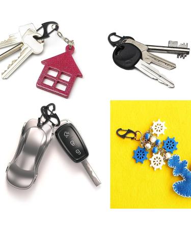 20 Pieces Small Alloy Snap Hook 1.6 Inch Dual Wire Gate Clip Interlocking Keychain Clip Tiny Clip Attachment for Women Men Camping Fishing Hiking Black - Buy Online on GoSupps.com