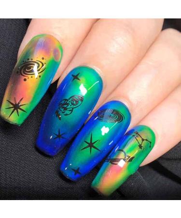 Temperature Change Liquid | Thermochromic Mood Crystal Gradient Color Liquid | Easy Design Supplies For Beginners Advancers Professionals New Nail Polish Gel Neon Temperature Chang - Buy Online on GoSupps.com