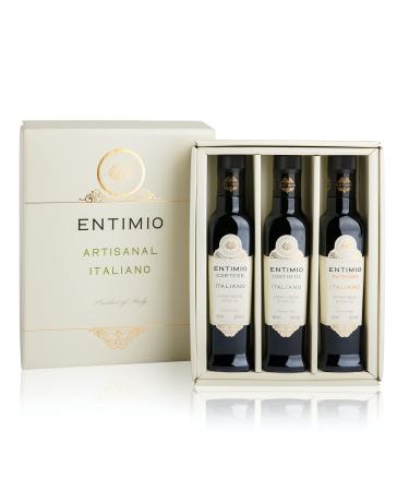 Entimio Collection | 2021 Harvest Organic Olive Oil Set Extra Virgin from Tuscany, Italy | Award-Winning, High in Polyphenols, Early Harvest Italian Olive Oil | 25.5 (3 x 8.5) fl oz Variety Gift Set 8.5 Fl Oz (Pack of 3)