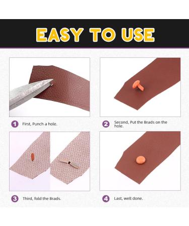Swpeet 1000Pcs 10 Colors and 2 Typles 8 x 14mm/15mm Round and Mushroom Metal Head Paper Fasteners Brads and Plate Bottom Stud Bag Feet Assortment Kit for Scrapbooking and Clothing Shoes Making - Buy Online on GoSupps.com