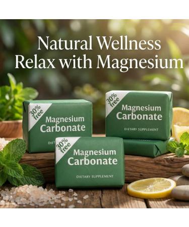 LENICO Magnesium Carbonate Cubes | Pack of 3 x 7 g Each | Natural Dietary Supplement Gluten-Free Vegan Food Grade Made in Mexico - Buy Online on GoSupps.com