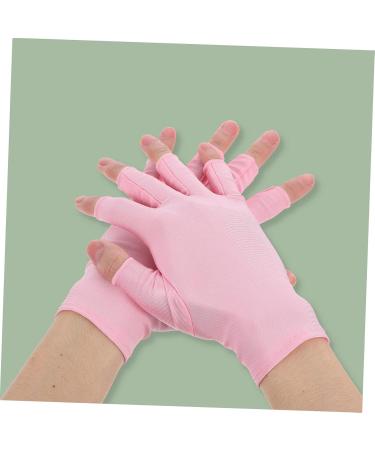 SOESFOUFU 1 Pair Nail Gloves Led Gloves Anti-uv Protective Gloves Anti-uv Gloves for Gel Nail Lamp Gloves for Sun Protection for Women Nail Art Supplies Moisturizing Accessories Pink Spandex - Buy Online on GoSupps.com