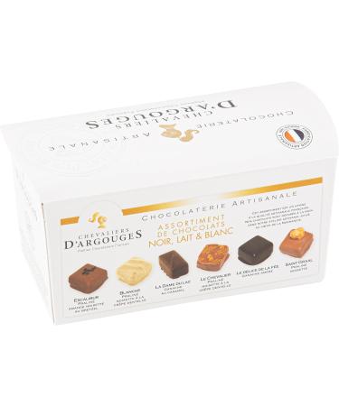 Chevaliers d'Argouges - Assortment of chocolates black milk white - Ballotin tasting - 175g - Buy Online on GoSupps.com