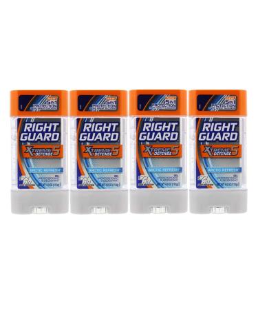 Right Guard Total Defense 5 Power Gel Antiperspirant and Deodorant Artic Refresh 4 Ounce 4 PK
