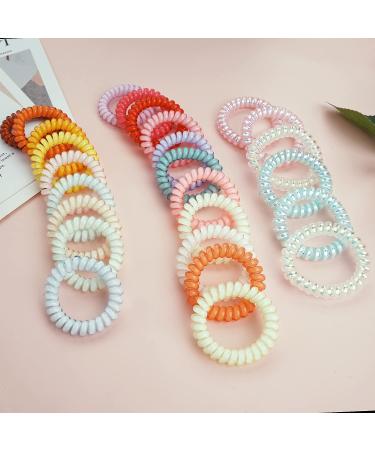 Spiral Hair Ties 26 Pcs - No Crease Phone Cord Elastic Hair Ties in Candy Colors - Colorful Ponytail Holders for Women and Girls - Buy Online on GoSupps.com