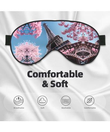 Oil Painting Paris Eiffel Tower Print Unisex Sleeping Eye Mask Soft Comfortable Light-Blocking Eye Mask - Buy Online on GoSupps.com