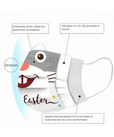 Buyaole 50-Piece Washable Mask Bandanas - Reusable Cloth Mouth & Nose Protection Multi-functional Anti-Dust Fabric Masks for Adults - Buy Online on GoSupps.com