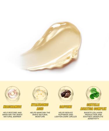 Instant Eye Tightener Cream | Reduces the Appearance of Under-Eye Bags Puffiness Dark Circles & Fine Lines | Lightweight Non-Greasy & No White Cast | Smooth Application & Makeup-Friendly (1 PCS) 0.67 Fl Oz (Pack of 1) - Buy Online on GoSupps.com