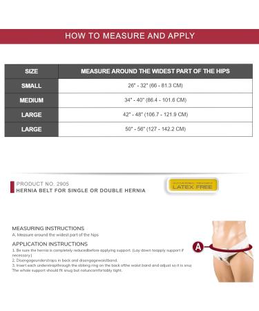 OTC Medical Hernia Belt Support for Single & Double Hernias Non-Abrasive Truss for Inguinal/Scrotal White Medium | Shop Internationally - Buy Online on GoSupps.com