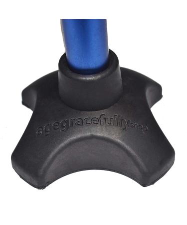 Walking Cane Tip Replacement Crutch 4 Leg Foot Pad Sticks Rubber Tips Skid Resistant Self-standing Universal Fit Cane Dia:19mm